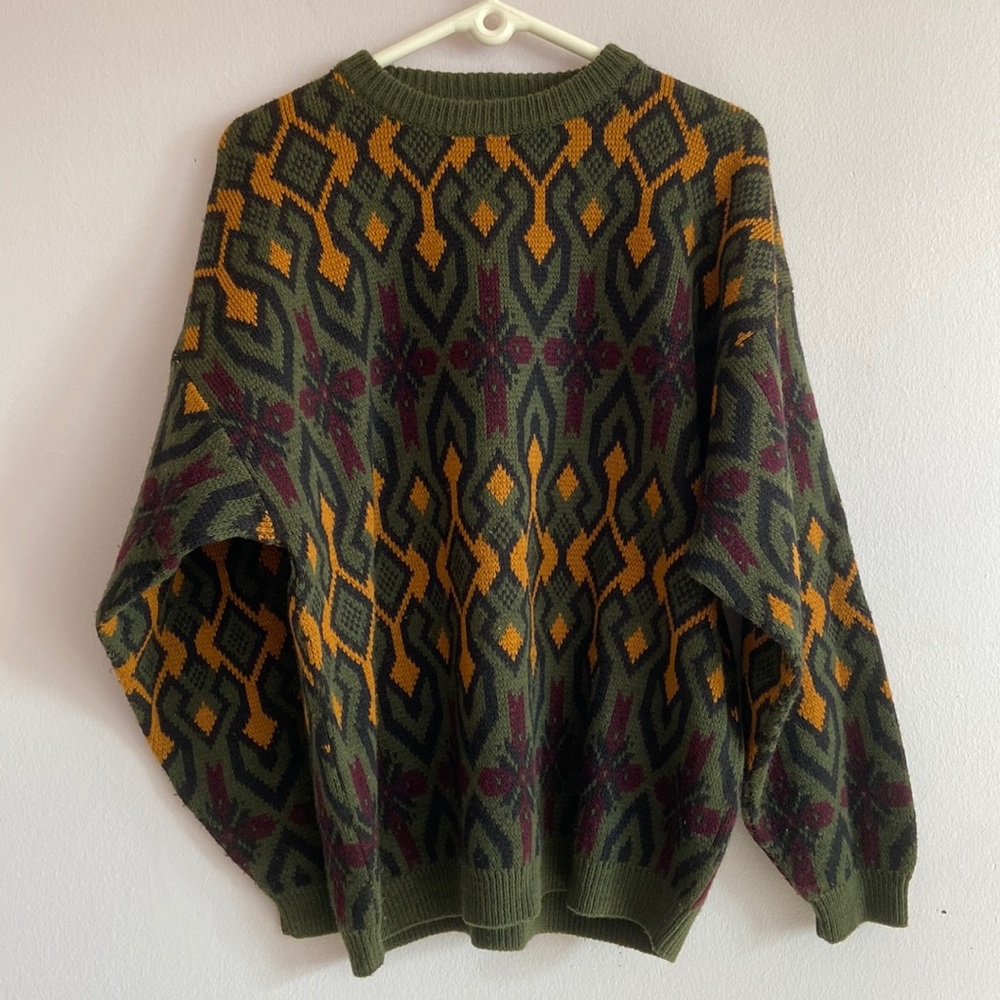 Vintage Stunning Wool blend knit sweater size M/L
